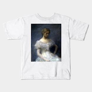 Thomas Wilmer Dewing Young Girl Seated Kids T-Shirt